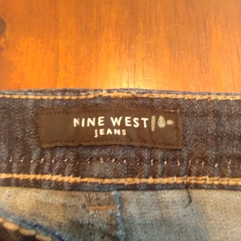 Nine West Embellished Pocket Dark Jean- 6R - Picture 3 of 4